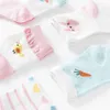 5pairs/Set Cartoon Animals Новорожденные детский носки летние дышащие сетки мальчики девочки короткие носки младенцы