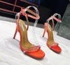 Vintage Design Olie Crystal Sandals Shoes Summer High Heel Women's Walking Party Wedding Sexig Lady Dress Luxury Gladiator Sandalias With Box EU35-42