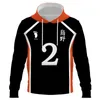 Sweats à capuche pour hommes Sweatshirts pour hommes Anime Haikyuu Shohoku School Volleyball Team Jersey Hommes Sweat à capuche Costume Enfants Garçon Sports