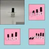 Glass Empty Polish Bottles 5Ml 10Ml 15Ml Nail With Brushes And Black Caps Square Shaped Drop Delivery 2021 Packing Office School Business