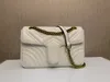 Najwyższa jakość 6 kolorów słynne marka designerka na ramię złota łańcuchowa torba skórzana torba łańcuchowa Cross Body Pure Kolor Women torebka Crossbody torebka