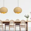 Hangende lampen handgemaakte polystyreen Noordse Koreaanse Japanse stijl decoratie geel kookeiland kantoor bar huis el projectlampspender