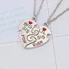 Collane con ciondolo Pz/set Collana Big Little Sister per le donne Ragazze a forma di cuore Sisters Forever Bff Gioielli Regali 2022 Ciondolo