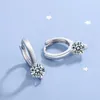 Hoop Huggie Classic Round Moissanite Earring Top Quality 100% 925 Sterling Silver For Women's Herr Jewelry Fashion Earrings Engagementh