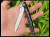 Toppkvalitetsfickfällning Kniv VG10 Damascus Steel Blade Ebony Handle EDC Knives Xmas Gift