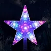 Thrisdar Choinka Top Star Fairy String Lights Christmas Star Led Garland Light na Wedding Party Garden Wakacje Decor 220408