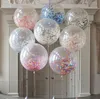 36 cali okrągłe przezroczyste konfetti lateks balon ślubny układ dekoracji baby shower party dekoracji duży balloons xmas decor