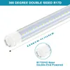 360 graders T8 LED -rör 8ft 52W R17D/HO BASE LED utomhusrör för dubbelsidiga skyltar 6000K Cool White Clear Cover 16 Packs