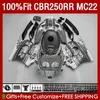 Injection Body For HONDA CBR250 CBR 250RR 250 RR CC 131No.190 CBR250RR MC22 90 91 92 93 94 95 96 97 98 99 250CC Grey Rothmans 1990 1991 1992 1993 1996 1997 1998 1999 Fairing