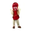 Halloween Hot Dog Mascot Costume Högkvalitativ tecknad plysch Animal Anime Temakaraktär Vuxenstorlek Jul karneval fancy klänning