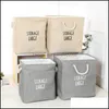 Storage Baskets Wholesale Waterproof Laundry Box Folding Portable Cotton Dh97K