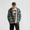 Männer Jacken Winter Elegante Männer Outwear Mode Plaid Frauen Mantel Lose Verdicken Casual High Street Baumwolle Mantel T1311Men's