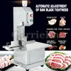 Machine de sciage de coupe d'os automatique commerciale/Machines de coupe de viande congelée/trancheuse de viande pour les côtes d'os poisson de viande congelée