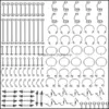 ノーズリングスタッドボディジュエリー Qiamni 120 ピース/ロットチタンセクシーなリップ耳軟骨珠眉毛キャプティブビーズリングピアスドロップ配信 20