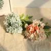 Decorative Flowers & Wreaths Rose Bridesmaid Wedding Bouquet Artificial Bridal Ribbon Fake Emulation De NoivaDecorative