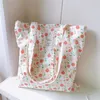 Evening Bags Fresh Flower Cotton Rag Bag Female Large Capacity Eco Book Handbag Tote Summer Shoulder For GirlEvening