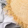 100％天然ラフィア麦わら帽子のための特大のフロッピーサンビーチハットファッションレディースリボンパナマキャップチャペウフェミニノ