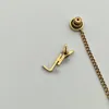 Mode Kwastje Oorbellen Designer Sieraden Stud Oorbel Voor Vrouwen Oorbellen Hoepel Gouden Letter Y Hanger Studs Elegante Bruiloft Geschenkdoos leuk