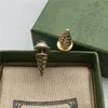 Glasshalsband smycken set söt dubbel bokstavsdesigner halsband kreativa pärlörhängen för kvinnor födelsedagspresent