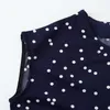 Kvinnors tvådelade byxor Matchande kostym Polka Dot Chiffon-byxor Tvådelar stor storlek 2022 Summer Korean Fashion Retro Casual Top Wide Leg