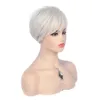 Parrucche bionde corte per donne parrucca a strati a strati tagliati con pixie con frangia resistente al calore sintetico Halloween Cosplay Hair Wig6164518