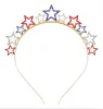 Étincelle strass étoile bandeau thème Costume métal cheveux cerceau cristal bandeau casque pour femmes filles fête accessoires décorations bleu rouge
