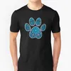 Męskie T-Shirts Dog Print, Czeski Snowflakes Męskie T-shirt Miękkie Wygodne Topy Tshirt Tosz Koszula Odzieżowa Rasa Boho Snowflake Canine