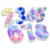 Украшение вечеринки Гигантские рамки с цифрами для наполнения воздушных шаров 0 1 2 3 4 5 6 7 8 9 Коробка для воздушных шаров День рождения Свадебный фон DecorParty276W