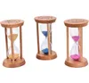 Moda 3 min drewniana rama szklana szklana szklana klepsydra klepsydra licznik czasu odliczanie domu domek zegarowy