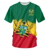 Ghana Jersey 3D Stampa T-shirt grafiche Y2k Summer Flag Tshirt Casual Oversize Drop Wholesale Team Tee 220623