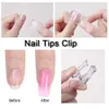 Tamax 1pc clip su morsetti per unghie per Quick Building Poly UV Nail Forms Assistant Tool Clip di estensione delle dita in plastica fai-da-te