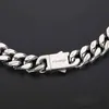 Anhänger Halsketten Stahl Kubanische Halskette Herren Stil Edelstahl Kette Vier Seiten Schleifen Hip Hop Zubehör 220316