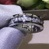 Diamond Band Couple Ring 3Colors Cadeau de mode pour femme avec boîte