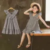 Vestito da principessa per ragazze per bambini Estate Teen Fairy senza maniche Elegante festa di compleanno Abito da ballo Bambini Puntini di pizzo Abiti Vestiti G220518