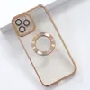 Camera Lens Protection Electroplating shinny cell phone cases case for iphone 13 12 11 pro max xr xs 6 7 8 Plus back cover with logo hole