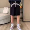 Palmmode Hip Hop Trend Löst brevtryck Sport Fritidsbyxor Shorts Herr och Dam Capris 01