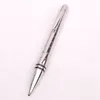 Crystal on Top Silver Lattice Roller Pen Office M Pens z numerami serii