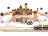 Wholesale Children's Creative Wooden toys Forest Track Train Assembled Building Blocks Traffic Sign Recognition Baby Early Education Toys