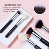 Jessup Makeup brushes set Black/Silver Professional with Natural Hair Foundation Powder Eyeshadow Make up Brush Blush 6pcs-25pcs W220420