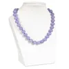 Collier de perles de pierre de pierre précieuse en jade purple aaa