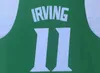 Nik1vip Kyrie Irving 24 High School St. Patrick 11 Kyrie Irving College Basketball Jersey genaaid White Green S-2xl