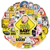 50Pcs Baby on Board Stickers Warning Signs Cute Stroller Sticker Graffiti Kids Toy Skateboard Car Motorcycle Bicycle Sticker Decals