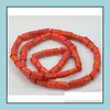 Örhängen Halsband Dubai Bröllop Coral Smycken Kvalitet Män Real Bead Set 50 inches Lång armband för brudgum Abh555 Drop Leverans 2021 Sets p