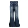 Lage taille denim jeans vrouwen vintage schattige chique rechte broek brede poot jwans vrouw streetwear harajuku grunge kleren broek t220728