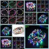Flashing Led Hairbands Strings Glow Flower Crown Headbands Light Party Rave Floral Hair Garland Luminous Wreath Accessories Drop Delivery 20