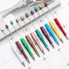 DIY ADD BEADS BALDPOINT PENS 학생 비드 가능한 플라스틱 야구장 비드 볼 펜 프로모션 크리스마스 선물 크리에이티브 ZC1177