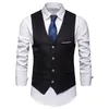 Kleding vesten voor mannen slanke fits heren pak vest mannelijke vest gilet homme casual mouwloze formeel zakelijk vest chaleco hombre 220704