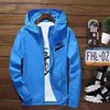 Lente en zomer merk LOGO blauwe jas heren hoodie met lange mouwen casual sportbroek pak mode jogging fitness sportkleding pak