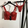 Reggiseni in pelle PU Lingerie Sexy Sling Costumi da bagno Fashion Diamond Shinning Intimo Donna Personalità Bikini Set