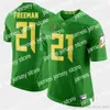 Джеймс NCAA Oregon Ducks College Football Wear 21 Royce Freeman Jerseys зеленый желтый сшитый швейный швейный